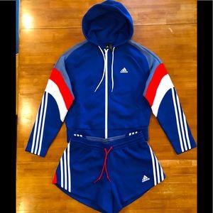 ADIDAS Sportswear Colorblock Jacket and Shorts Set